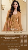 Silkina Royal Crepe 48 By Vinay Surat Designer Salwar Suits Wholesale Market